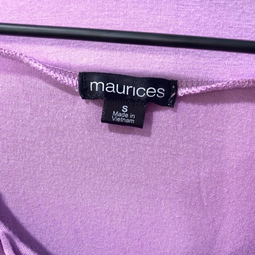 Maurices purple long sleeve small fitted blouse - Picture 5 of 7